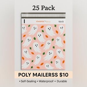 25 🎃 Pink Ghost Patterned Poly Mailer
